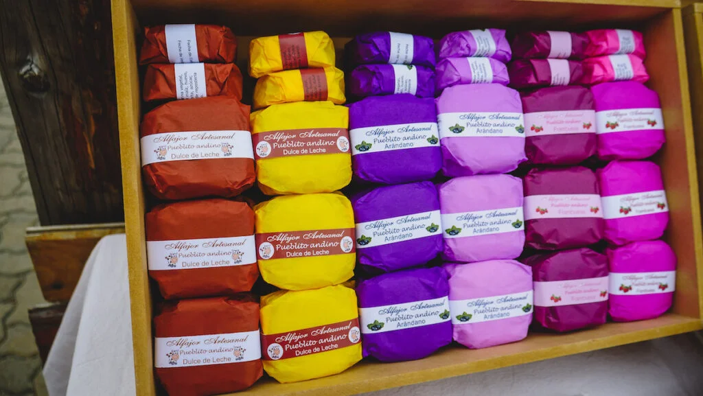 Artesanal alfajores sold at the market in Nahuel Pan in Chubut. Artesanal alfajores sold at the market in Nahuel Pan in Chubut.