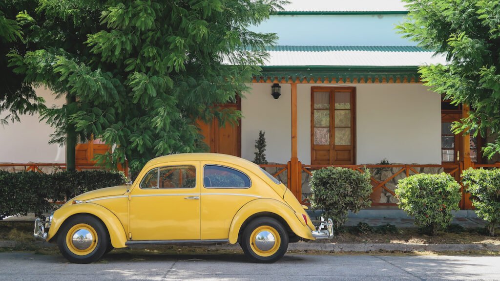 Street scene of Gaiman, a Welsh town in Patagonia 