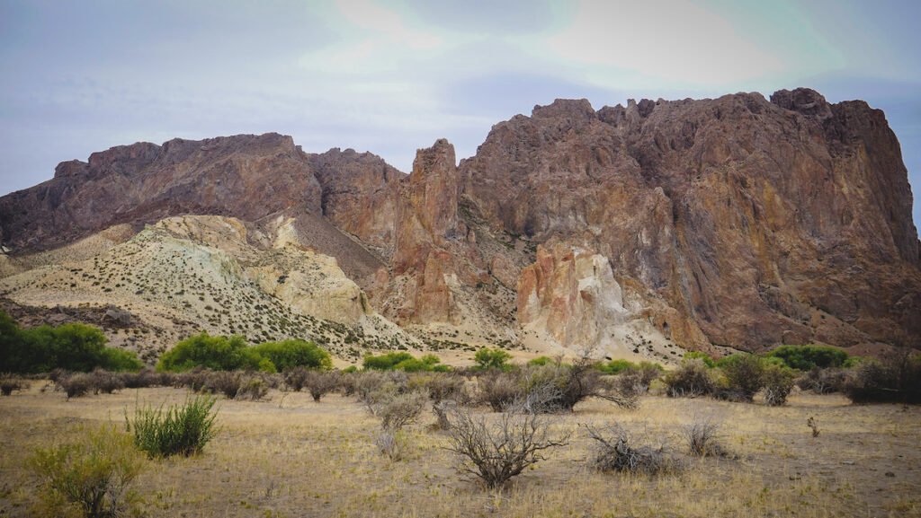 Landscapes as you approach Piedra Parada in Patagonia, Argentina.