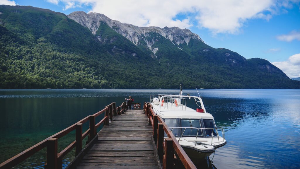 Boat cruise of Lake Menendez in Los Alerces National Park, Argentina 