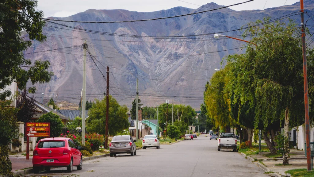 Mountain views as seen from Esquel's town centre.