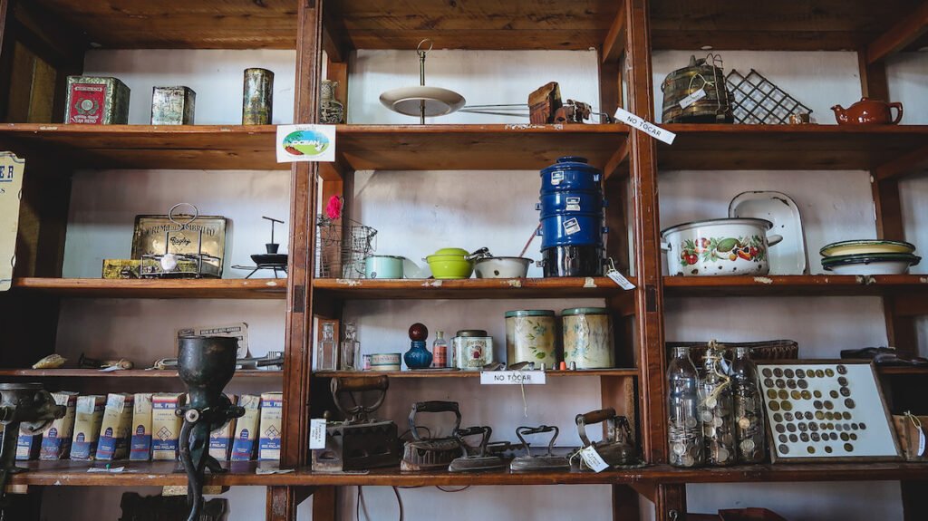 Antiques on display at Museo Bar La Legal in Cholila, Chubut