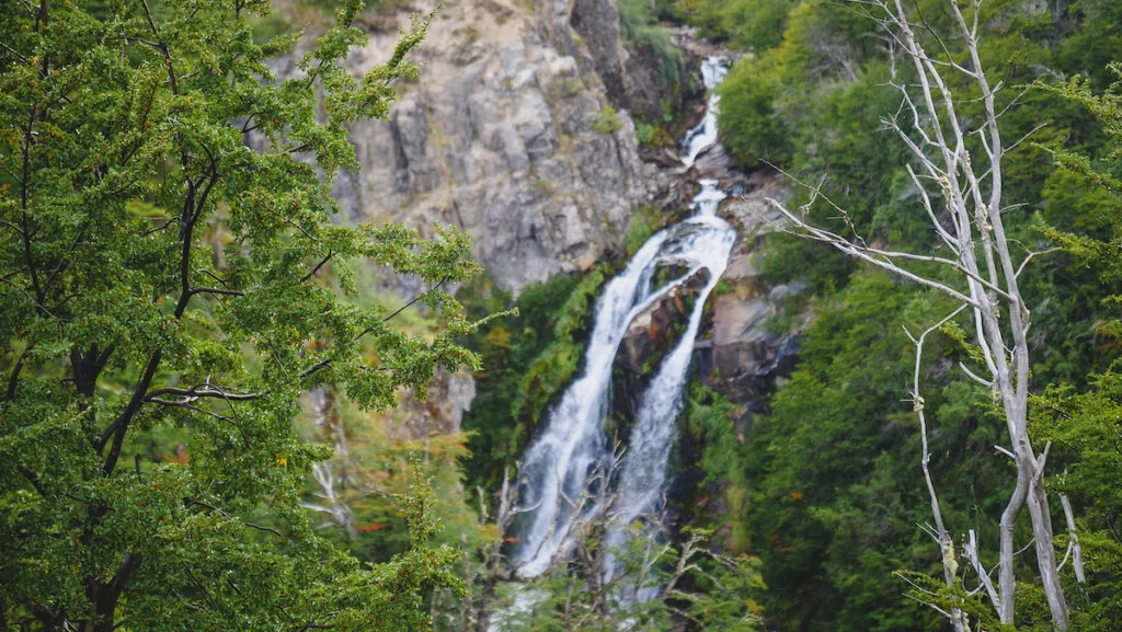 Cascada Vuliñanco Waterfall on the Route of the Seven Lakes in Patagonia Cascada Vuliñanco Waterfall on the Route of the Seven Lakes in Patagonia
