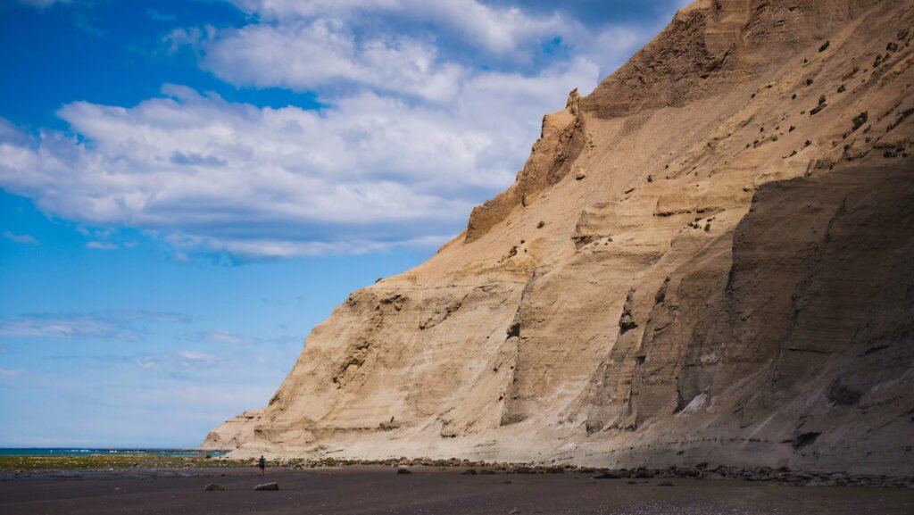 The cliffs of Rada Tilly in Chubut, Argentina 