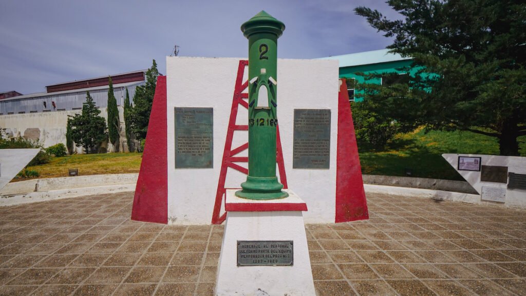 Site of the second perforation where oil was found in Comodoro Rivadavia, Argentina 