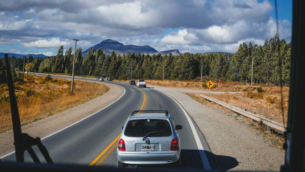 The road from Bariloche to Villa La Angostura is very scenic with lots of mountain views 