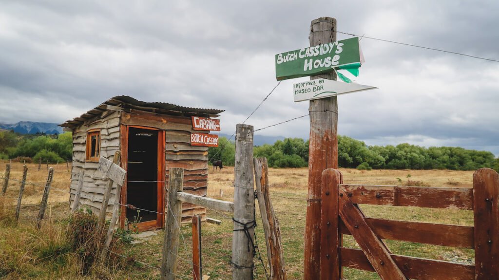 Entrance to Butch Cassidy's Ranch in Cholila, Patagonia.