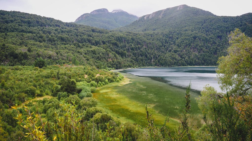 Lago Verde or Green Lake in Los Alerces National Park, Argentina 