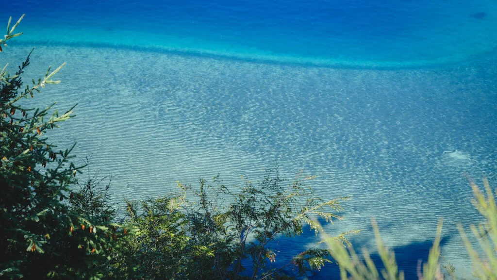 Crystalline water in Nahuel Huapi National Park in Patagonia Crystalline water in Nahuel Huapi National Park in Patagonia