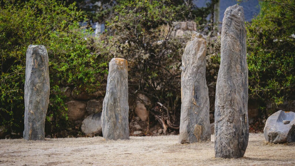 Standing rocks at Los Menhires Archaeological Reserve in Tucuman, Argentina 