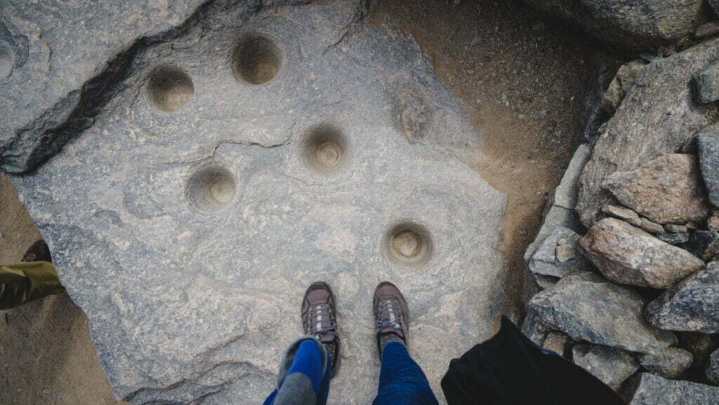 Ancient mortar and pestle at the Quilmes Ruins 