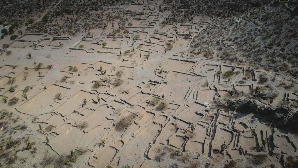 Views of the Ruins of Quilmes as seen from above in Tucuman 