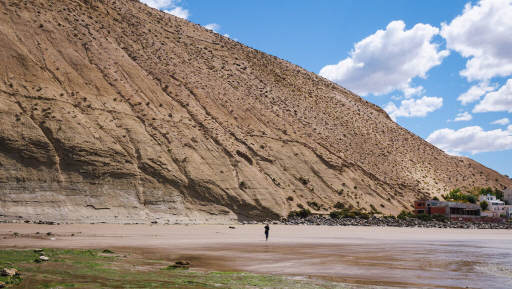 The cliffs of Rada Tilly in Patagonia, Argentina 