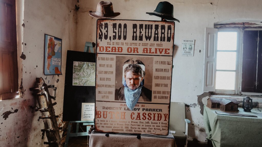 Wanted poster photo op at the Butch Cassidy Ranch in Cholila