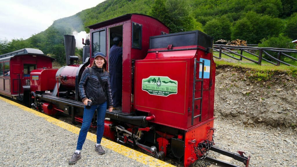 Riding the Train at the End of the World in Tierra del Fuego National Park.