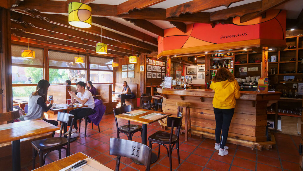 Inside Patagonicus Restaurant in El Chalten.