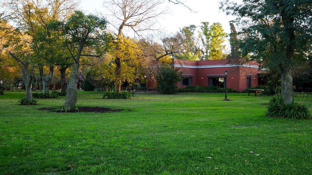 The main building at Estancia Puesto Viejo in Buenos Aires Province.