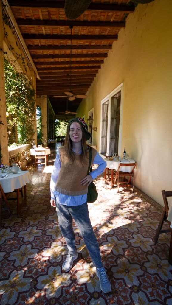 Audrey visiting Estancia El Ombu de Areco on a day trip 