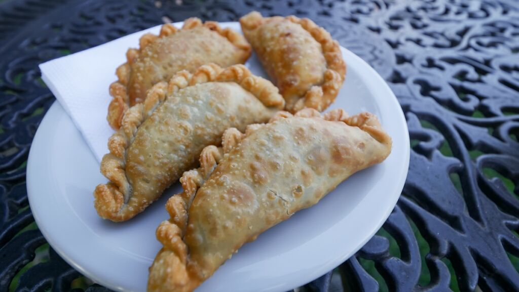 Fried meat empanadas are an Argentine snack or appetizer 