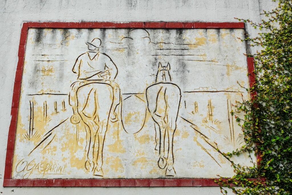 Gaucho Mural by Gasparini in San Antonio de Areco 