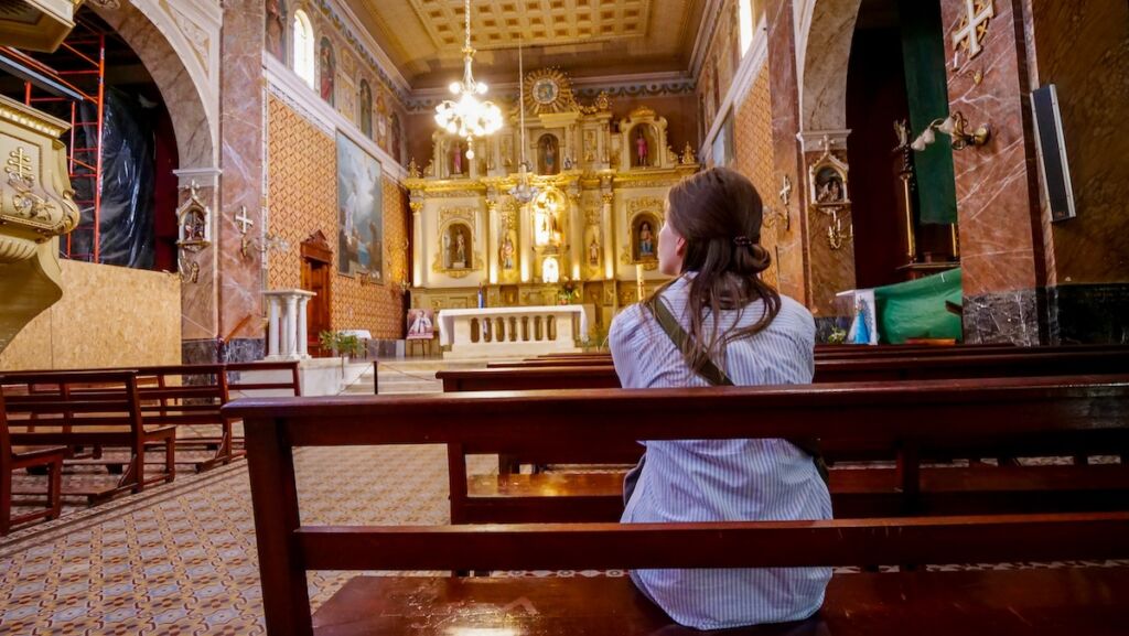 Inside the church of San Antonio de Areco, Argentina 