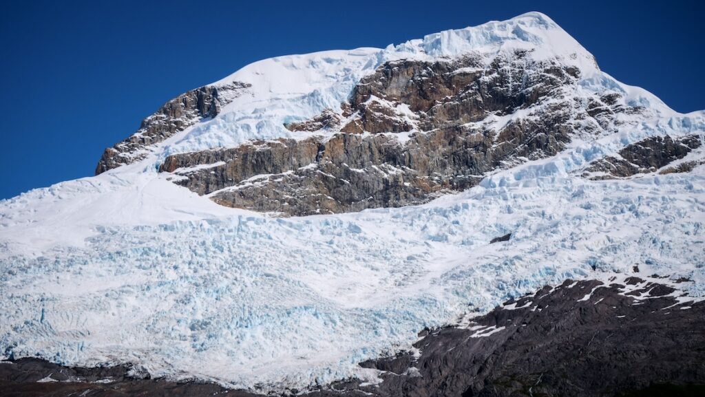 Hanging mountain glacier in Los Glaciares National Park, Patagonia 