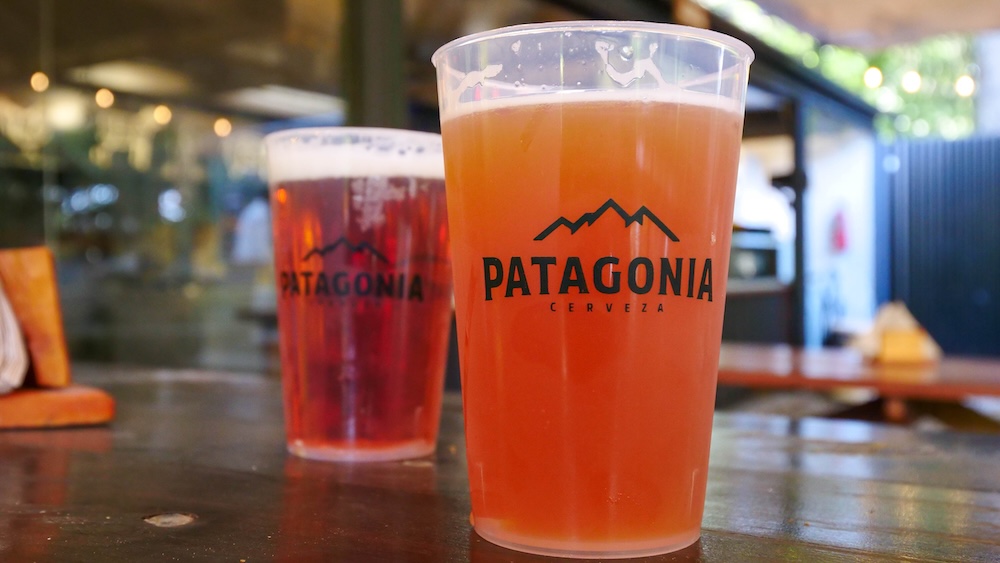 Glasses of craft beer at Cerveza Patagonia in Bariloche