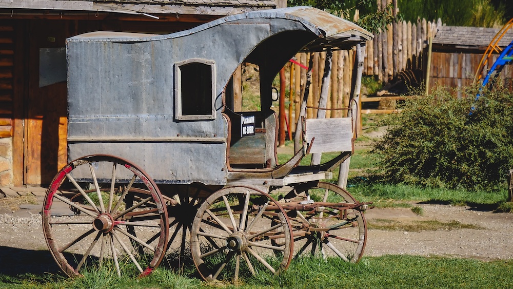 Wagon from the days of the early Swiss pioneers in Colonia Suiza 