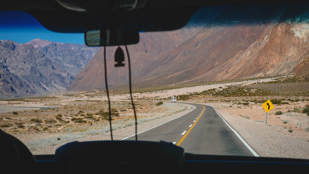 Views driving in Mendoza's High Andes Mountains 