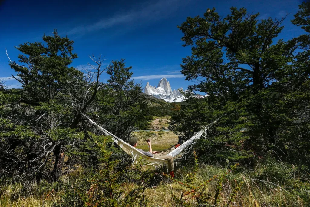 Mount Fitz Roy views as seen from Chalten Camp in Patagonia