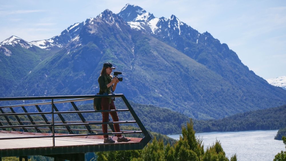 Mountain views from Circuito Chico view point in Bariloche, Argentina.