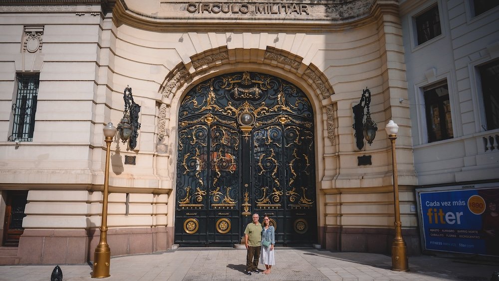 Visiting Circulo Militar at Palacio Paz in Buenos Aires.