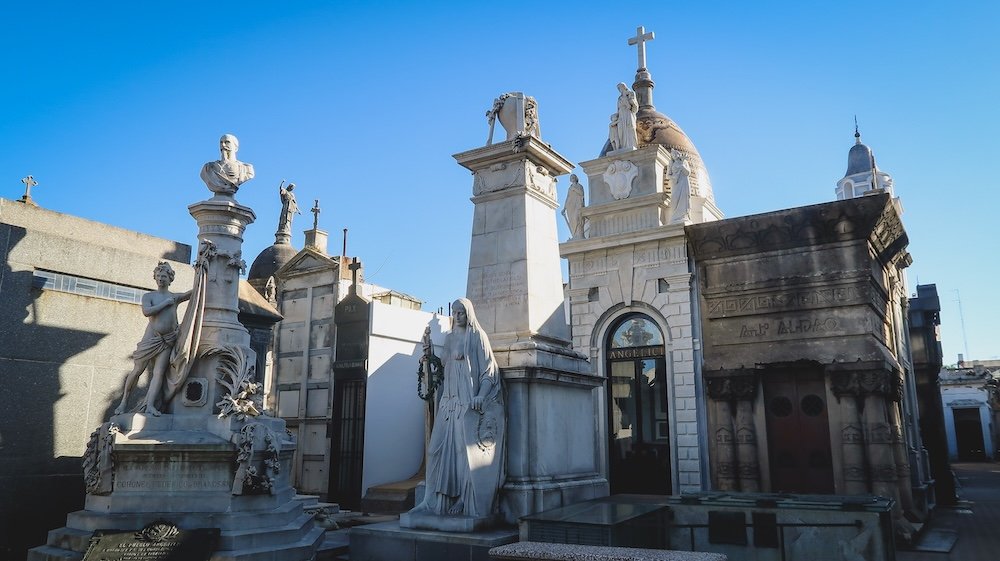 Tombs and Mausoleums at Recoleta Cemetery in Buenos Aires, Argentina
