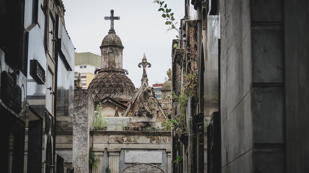 Tombs at Recoleta Cemetery, the most famous burial ground in Buenos Aires