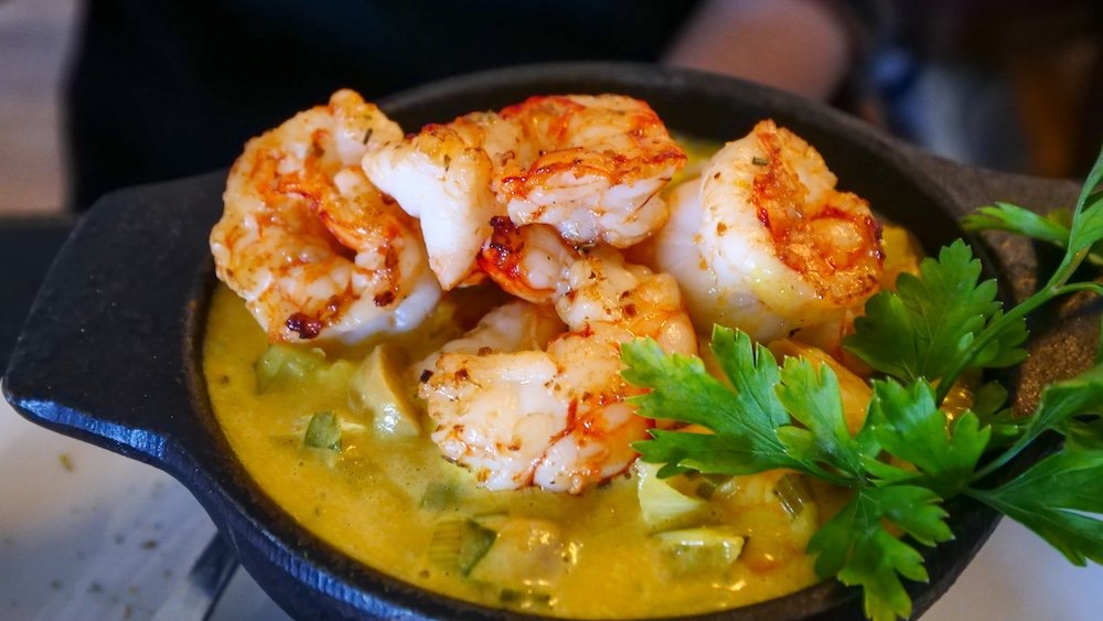 Cazuela de mariscos is a seafood casserole loaded with shrimp, mussels, and fish. It's a dish eaten in Argentina's coastal areas.