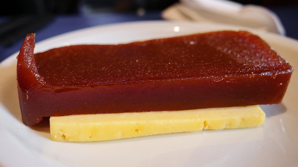 Postre vigilante is a traditional Argentine dessert of quince paste and cheese.