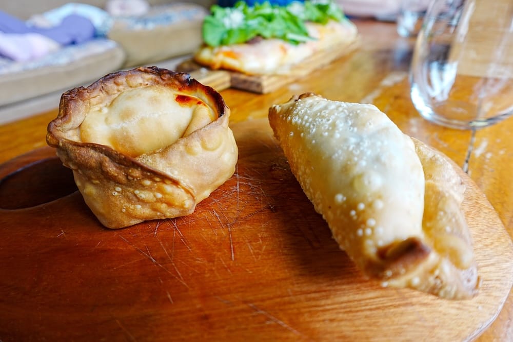 Trout and Lamb empanadas for lunch at Gran Hotel Panamericano