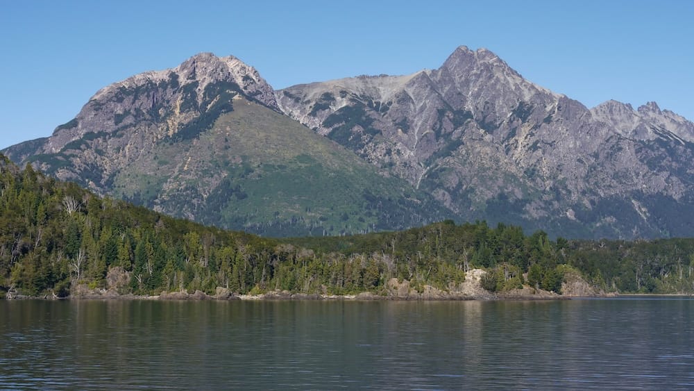 Mountain views on the cruise to Puerto Blest from Puerto Pañuelo in Bariloche.