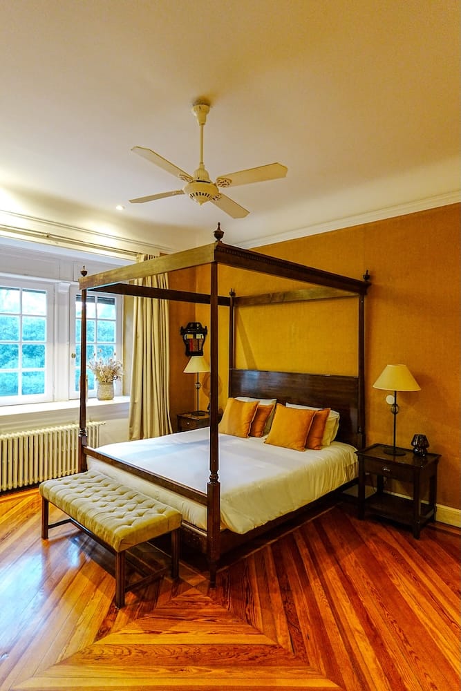 Our room at Estancia Villa Maria featured a four poster king size bed.