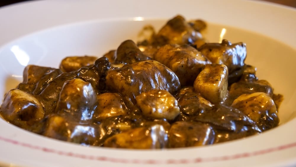 Gnocchi with a mushroom sauce at Restaurant Puerto Blest