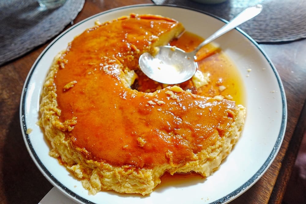 Flan, a traditional Argentine dessert.