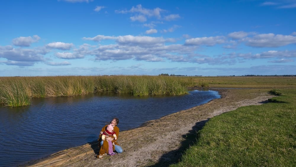 Lagoon and reeds at Estancia La Tomasa 