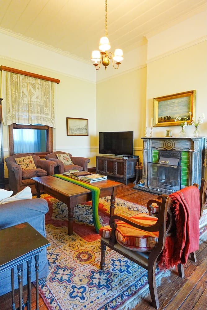 The living room is one of the many shared spaces at Estancia La Tomasa.