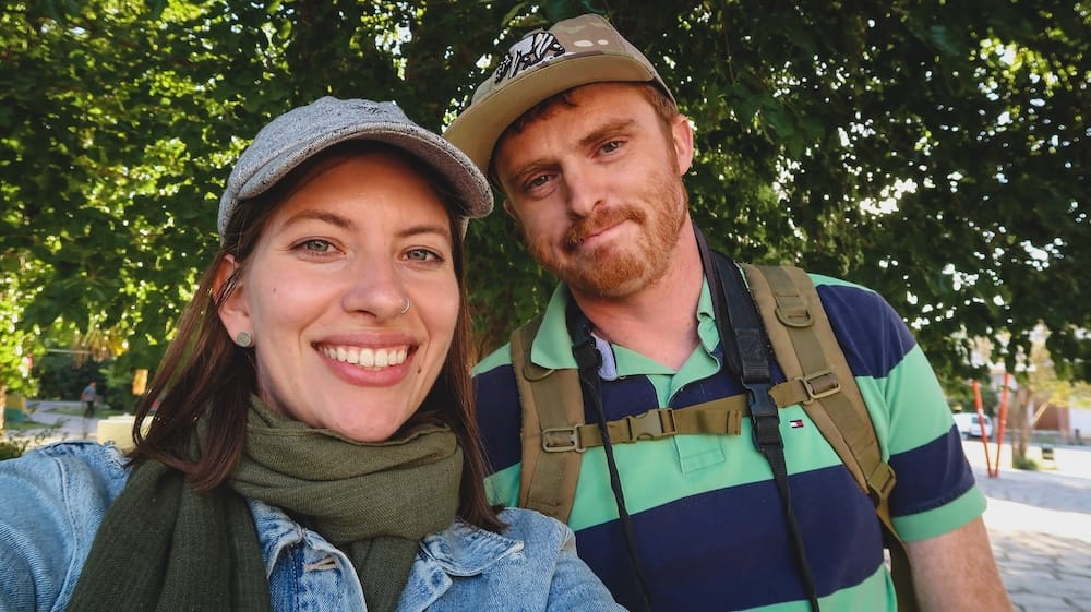 Samuel and Audrey visiting the Welsh town of Gaiman in Patagonia, Argentina.
