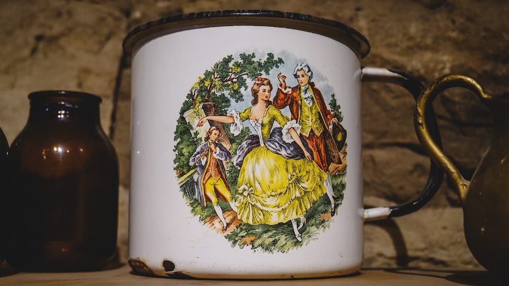 Welsh cup found inside the first house in Gaiman.